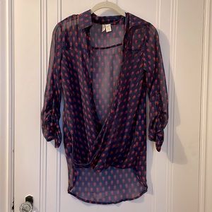 Japna faux wrap blouse, like new